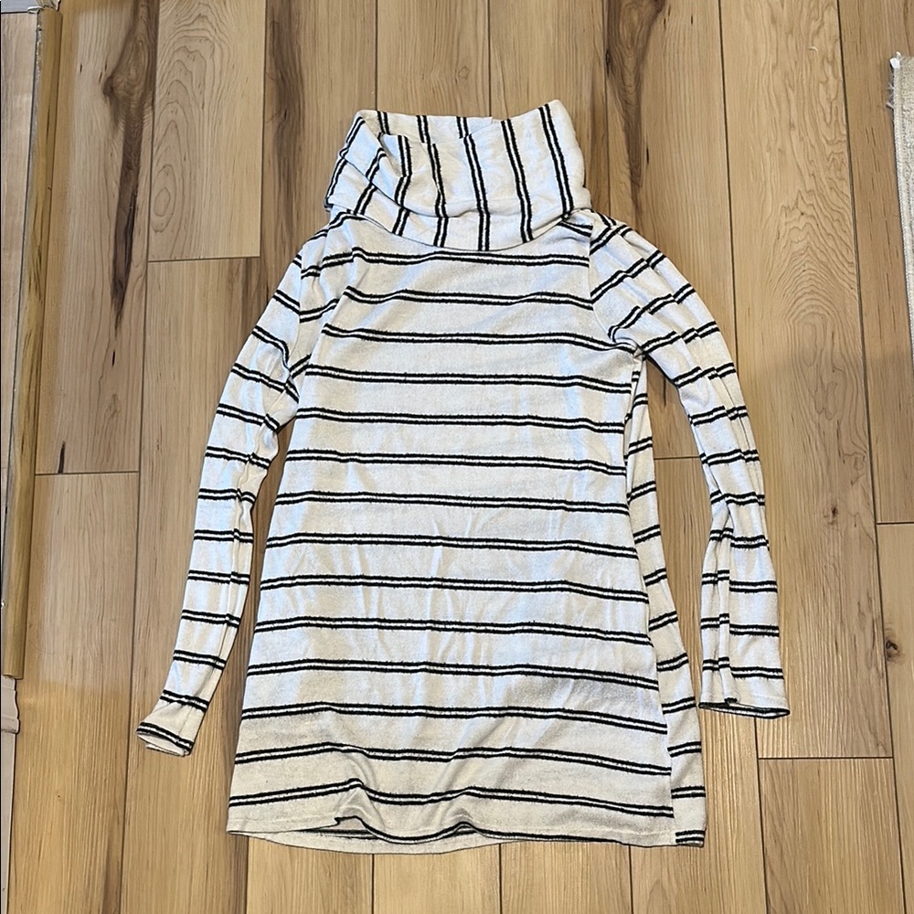 Striped Turtleneck Top